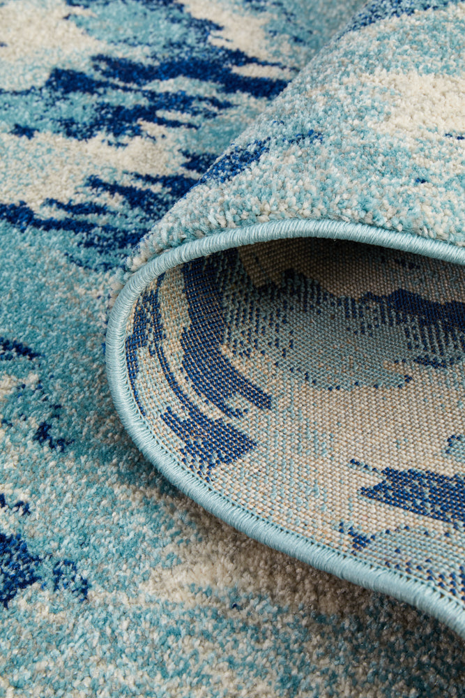 Mirage Lesley Whimsical Blue Runner Rug