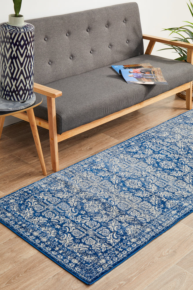 Mirage Gwyneth Stunning Transitional Navy Runner Rug