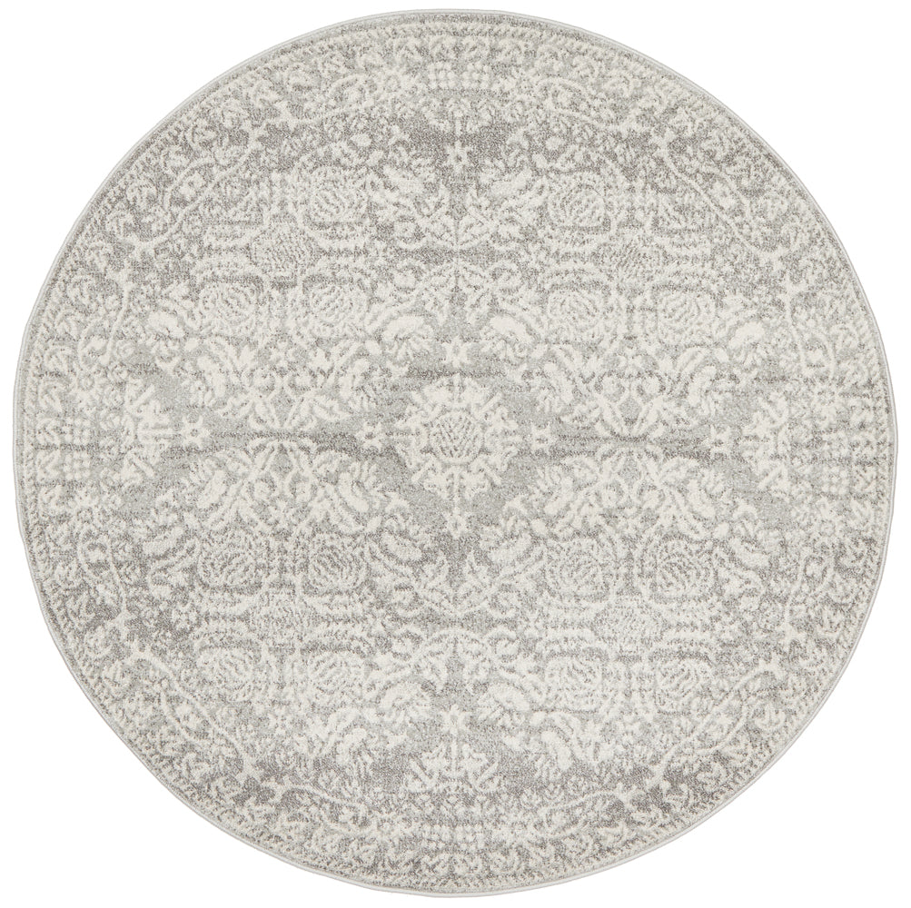 Mirage Gwyneth Stunning Transitional Silver Round Rug