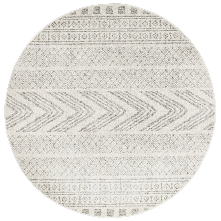 Mirage Adani Modern Tribal Design Grey Round Rug