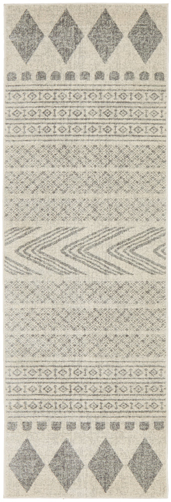 Mirage Adani Modern Tribal Design Grey Runner Rug