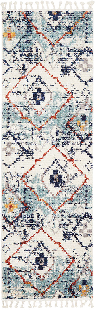 Marrakesh 444 Blue Runner Rug