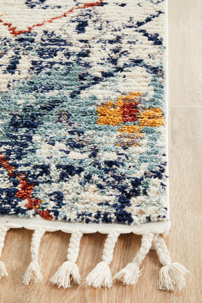 Marrakesh 444 Blue Runner Rug