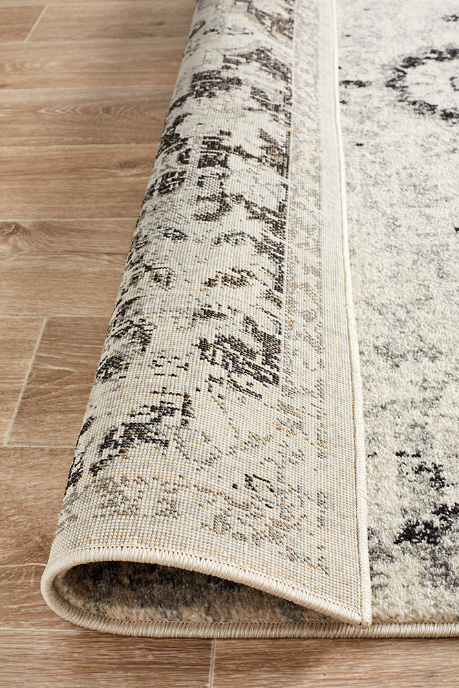 Museum Transitional Charcoal Runner Rug