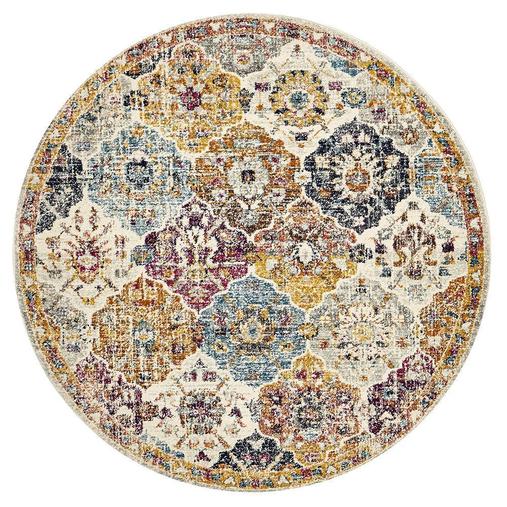 Museum Ainsley Round Rust Rug