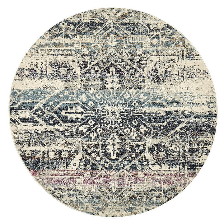 Museum Layton Blue Round Rug