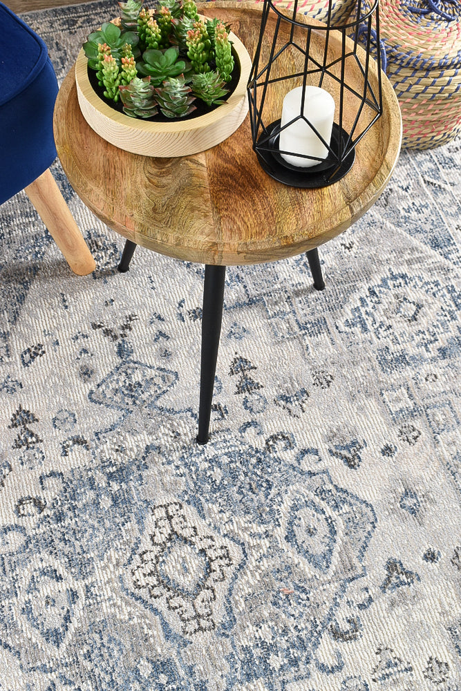 Medina Blue L.Grey Rug 0320C