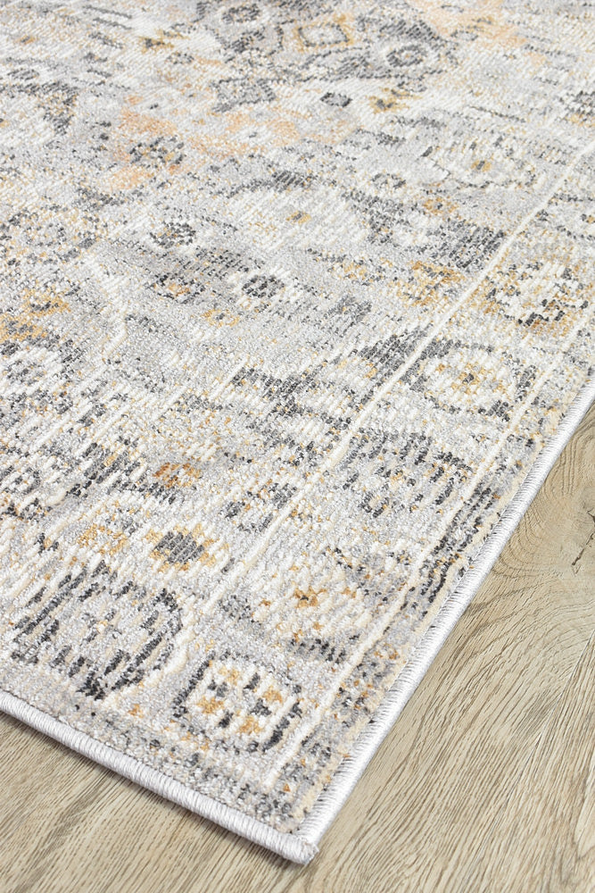 Medina Grey Mustard Rug 0320C