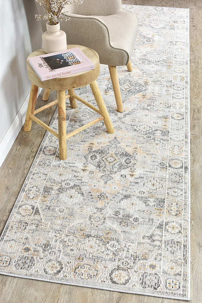 Medina Grey Mustard Rug 0320C