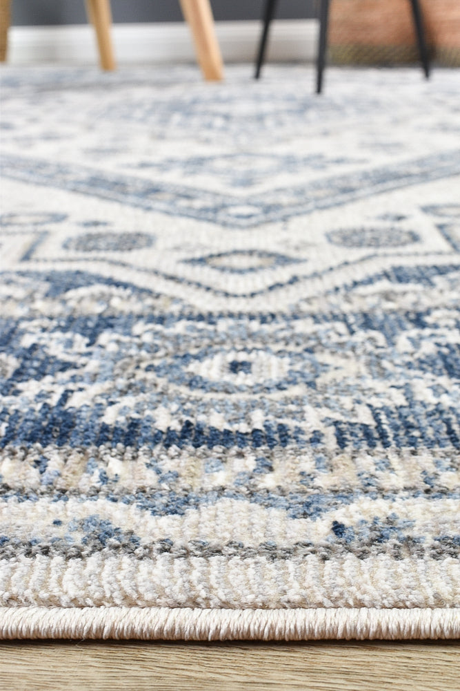 Medina Cream Blue Rug A161A