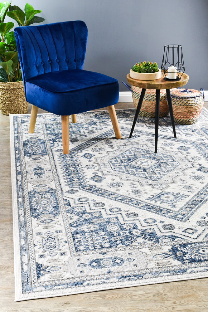 Medina Cream Blue Rug A161A