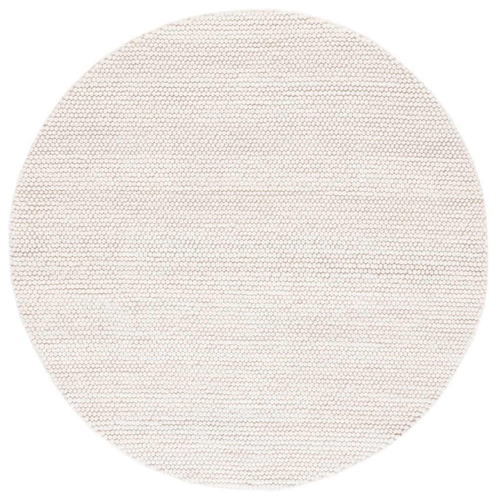 Pebbles White Hand-Woven Wool and Cotton Blend Rug - Luxurious Rugs