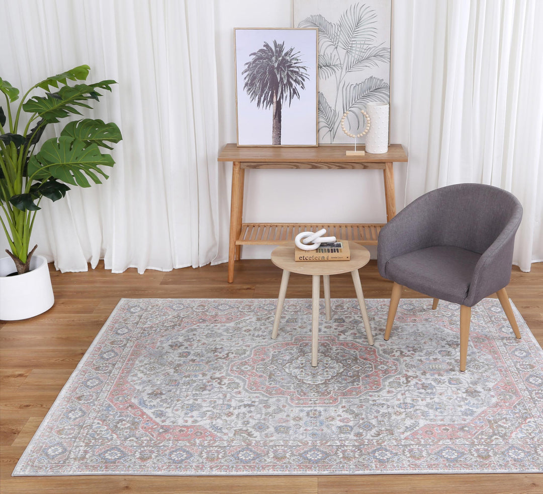 Limani Bremen Blush & BlueTraditional Soft Rug