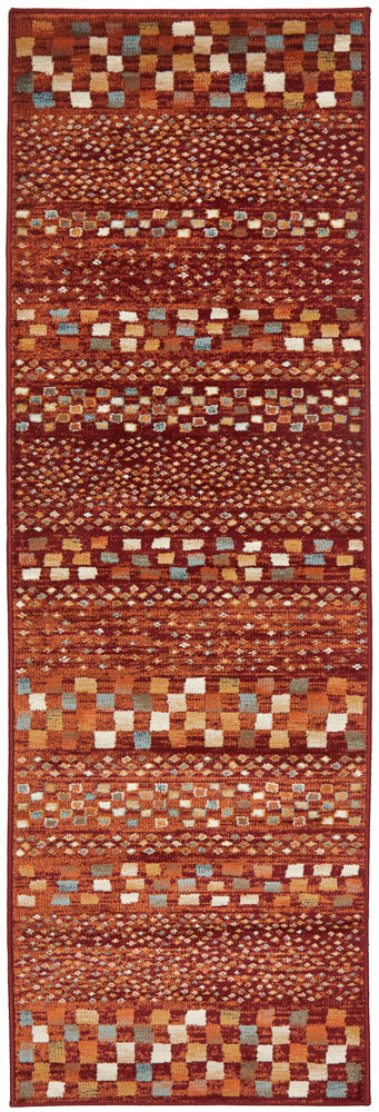 Oxford Squares Rust Rug