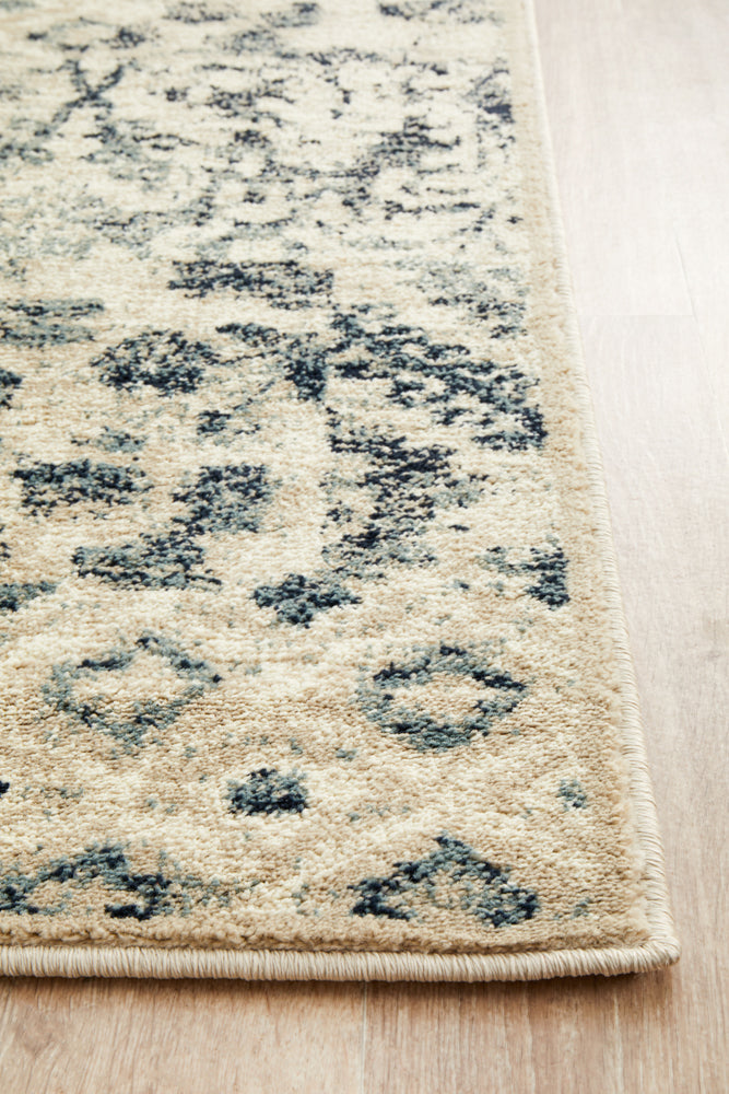 Oxford Illusion Blue Runner Rug