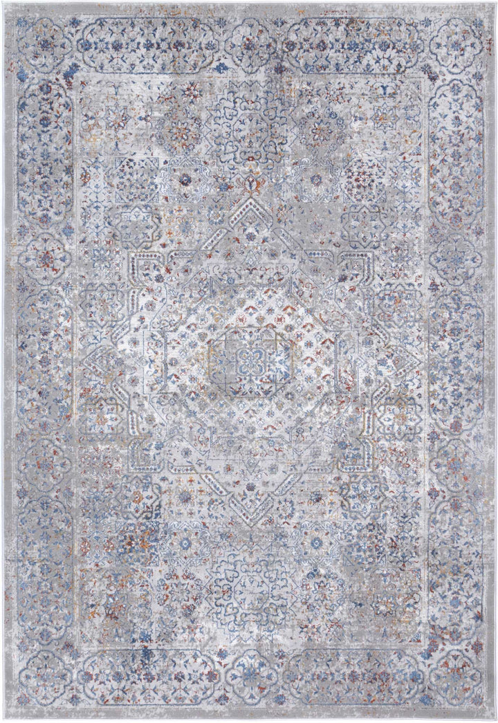 Malo Aurora Grey & Blue Traditional Rug