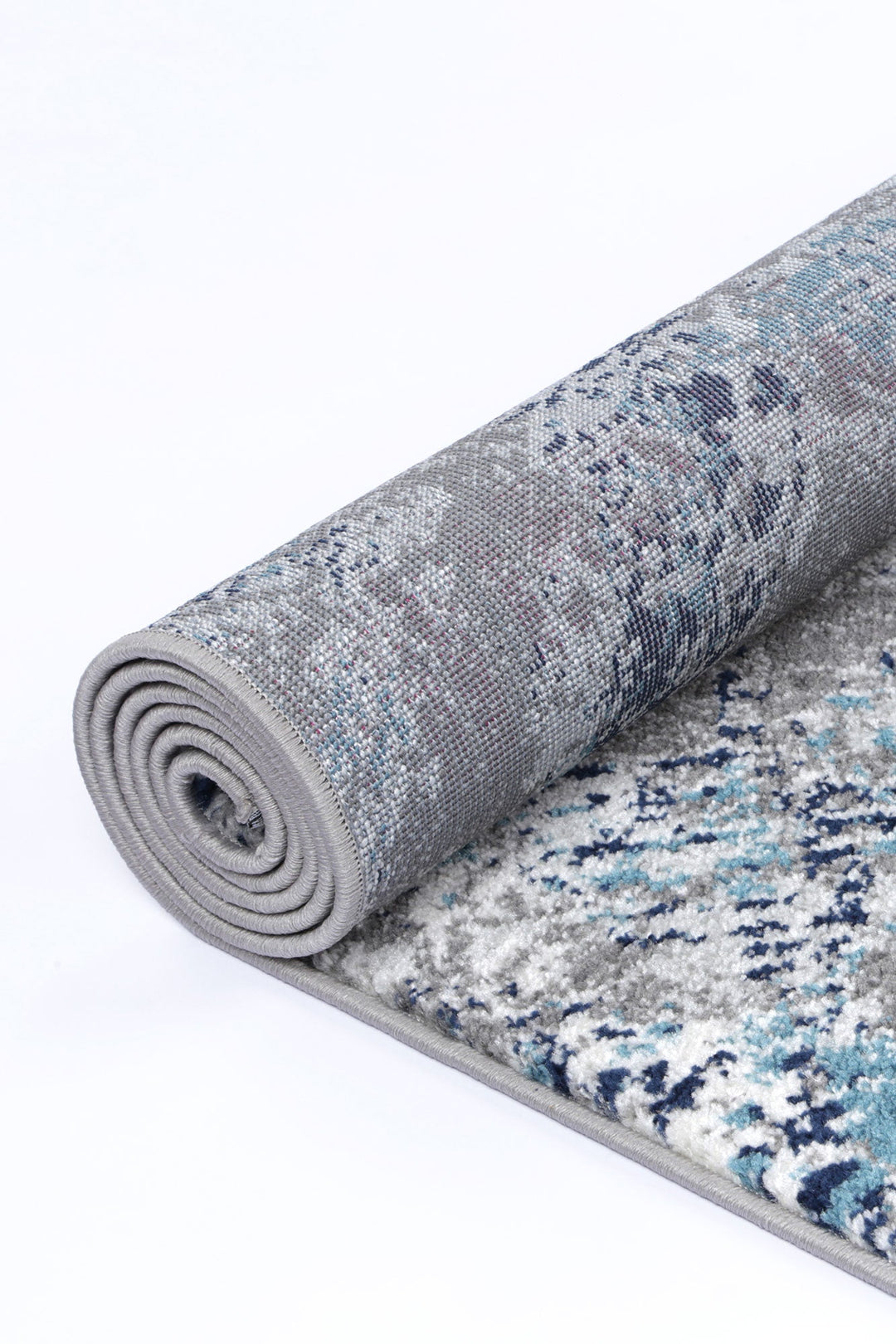 Frankie Bayonne Grey & Blue Abstract Rug