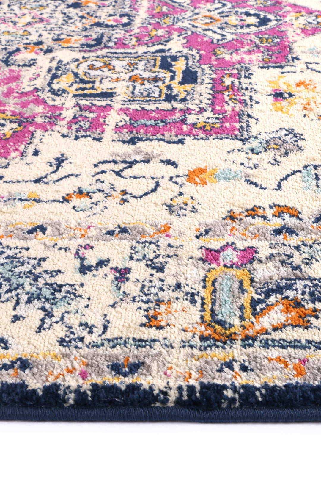 Palermo Nicosia Navy & Pink Transitional Rug