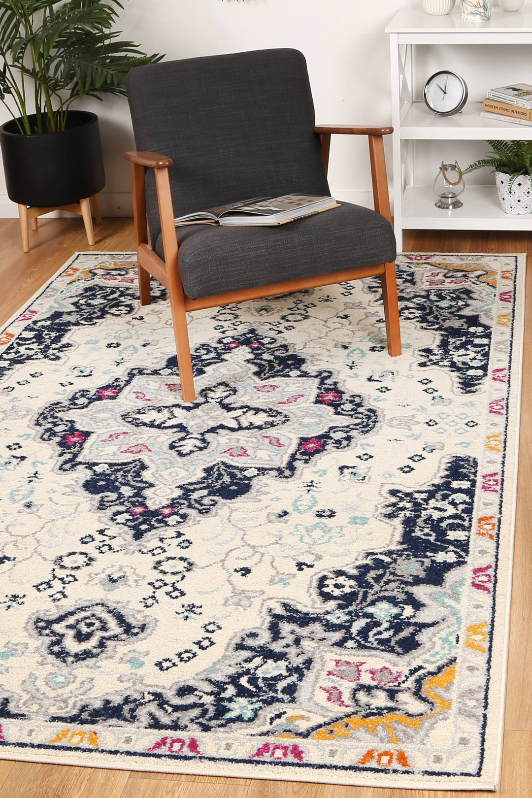 Palermo Acate Ivory & Multi Transitional Rug