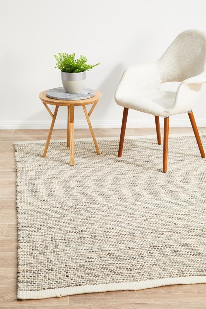 Natural Pure Wool  flatweave FLoor Rug - All Modern Design