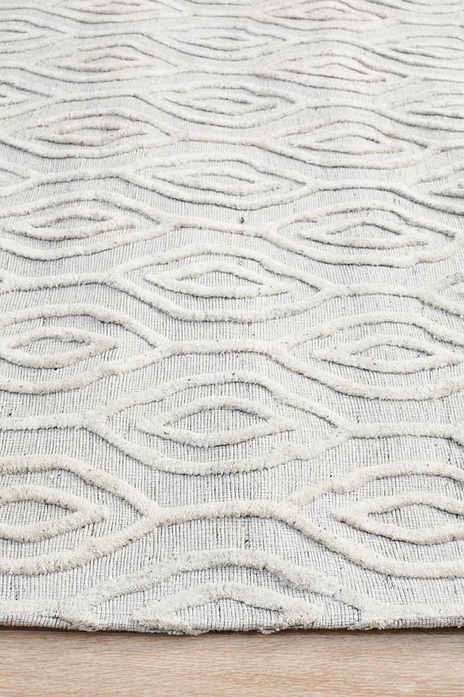 Visions Winter Wish White Modern Rug