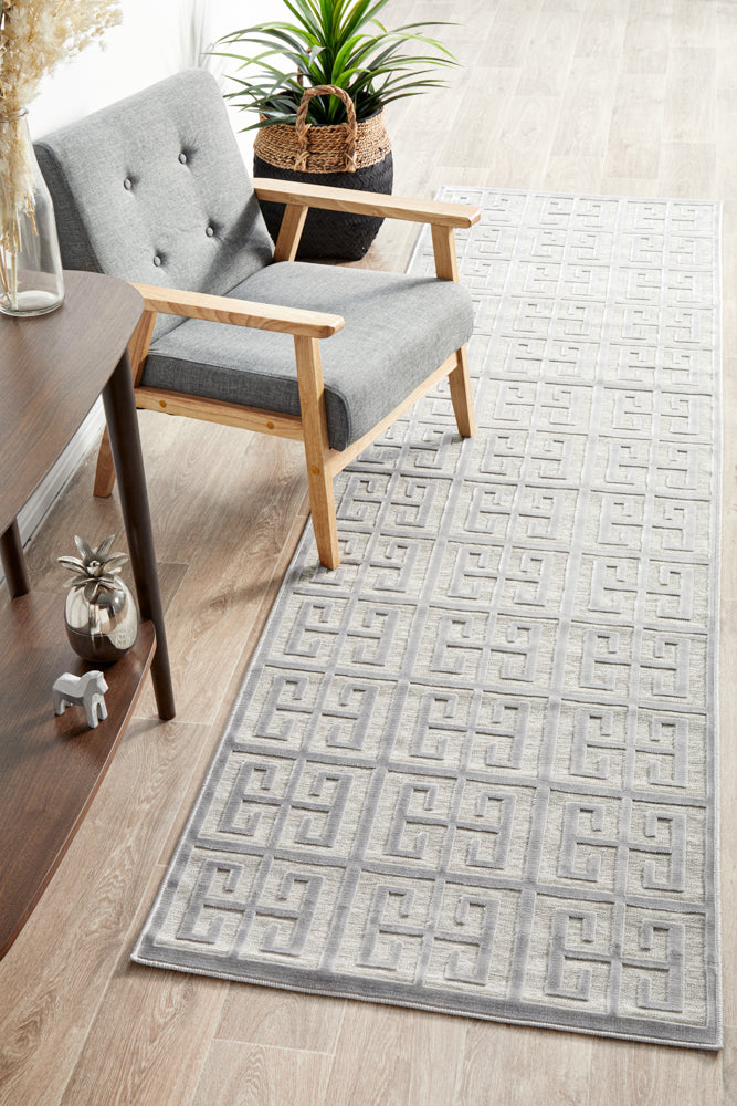 York Brenda Silver Runner Rug